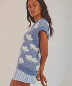 Peppermayo High Hopes Knit Vest - Blue New & Most Loved 8 Peppermayo High Hopes Knit Vest - Blue New & Most Loved