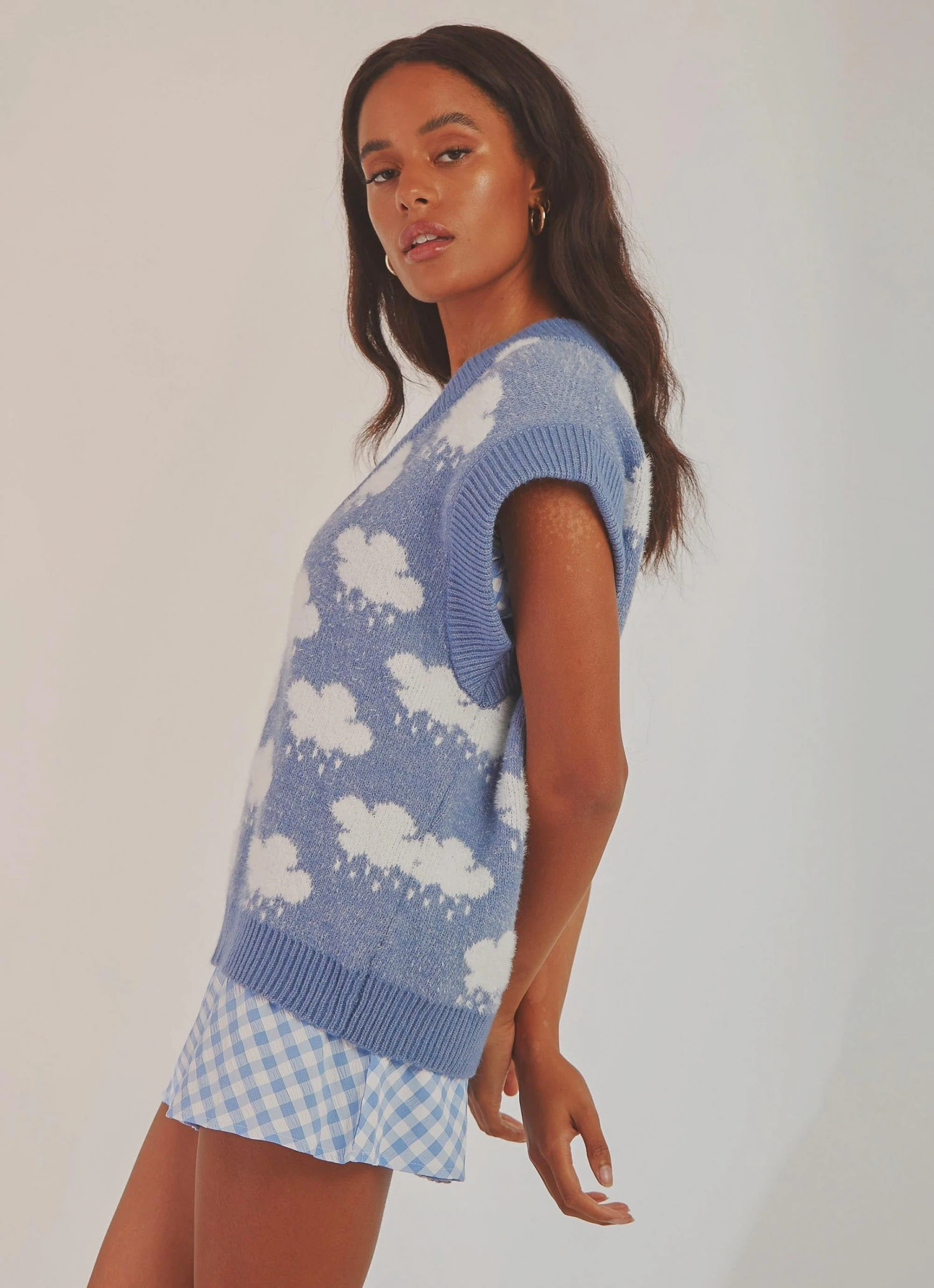 Peppermayo High Hopes Knit Vest - Blue New & Most Loved 4 Peppermayo High Hopes Knit Vest - Blue New & Most Loved