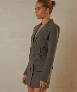 Peppermayo Exclusive New & Most Loved Audrina Blazer Dress - Charcoal 9 Peppermayo Exclusive New & Most Loved Audrina Blazer Dress - Charcoal