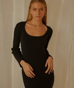 Peppermayo Exclusive New & Most Loved Tori Knit Maxi Dress - Black