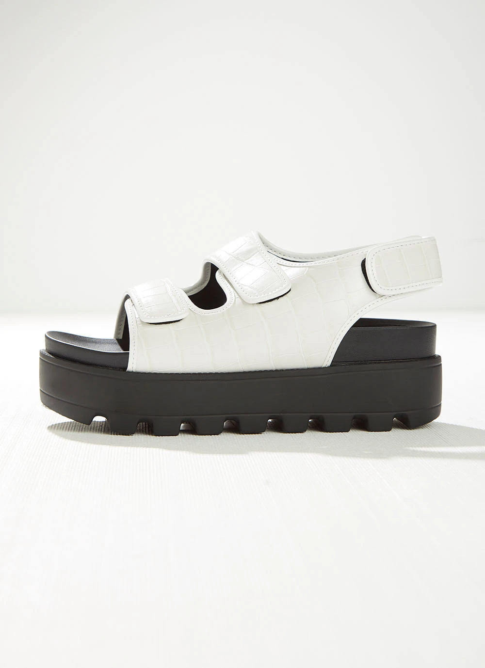 4th & Reckless Hugo Slide - White Croc PU New & Most Loved 2 4th & Reckless Hugo Slide - White Croc PU New & Most Loved