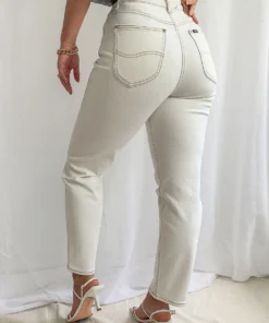 Lee High Mom Jeans - Ecru New Bottoms