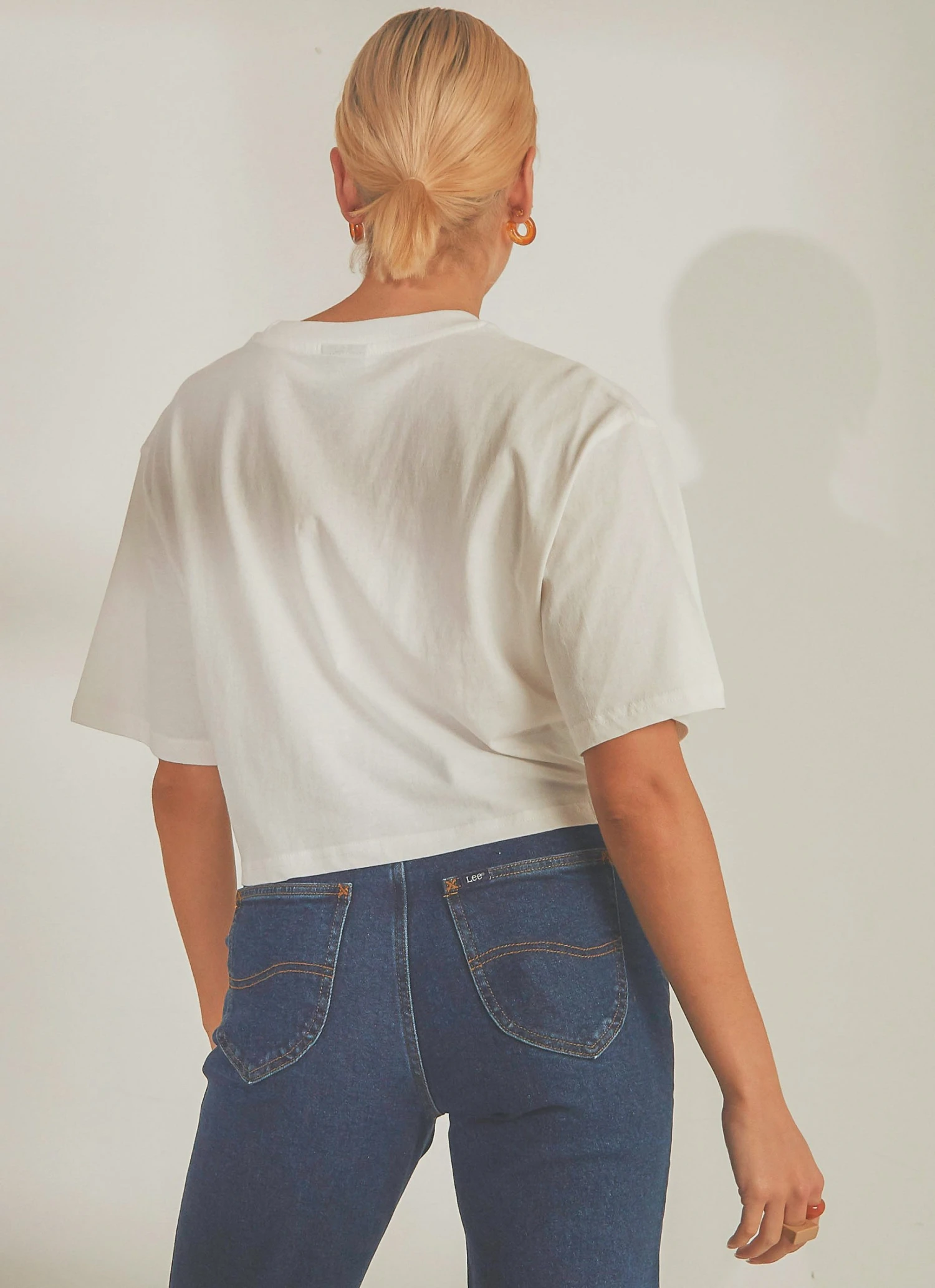 Lee Baggy Crop Tee - Vintage White 5 Lee Baggy Crop Tee - Vintage White