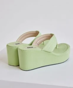 Riley Hubatka X Peppermayo Castaway Platform Thong - Avocado