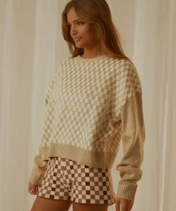 Cools Club New & Most Loved Checker Knit - Bone 10 Cools Club New & Most Loved Checker Knit - Bone