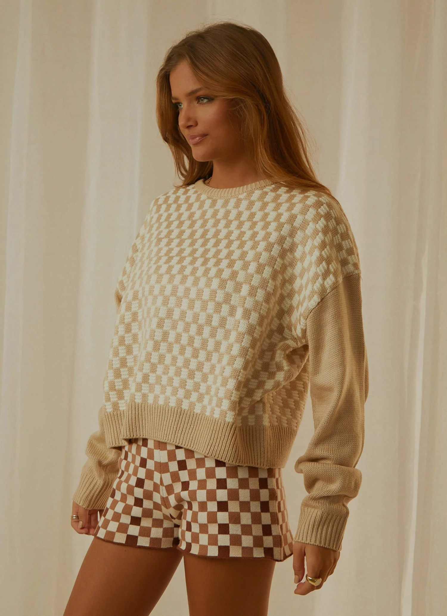 Cools Club New & Most Loved Checker Knit - Bone 5 Cools Club New & Most Loved Checker Knit - Bone