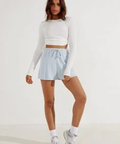 Peppermayo Low Tide Knit Shorts - Blue 9 Peppermayo Low Tide Knit Shorts - Blue