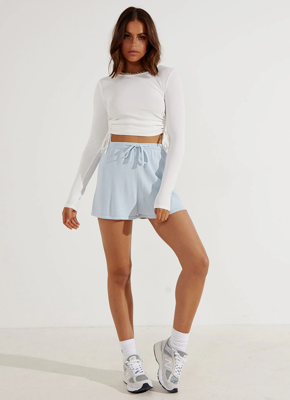 Peppermayo Low Tide Knit Shorts - Blue 4 Peppermayo Low Tide Knit Shorts - Blue