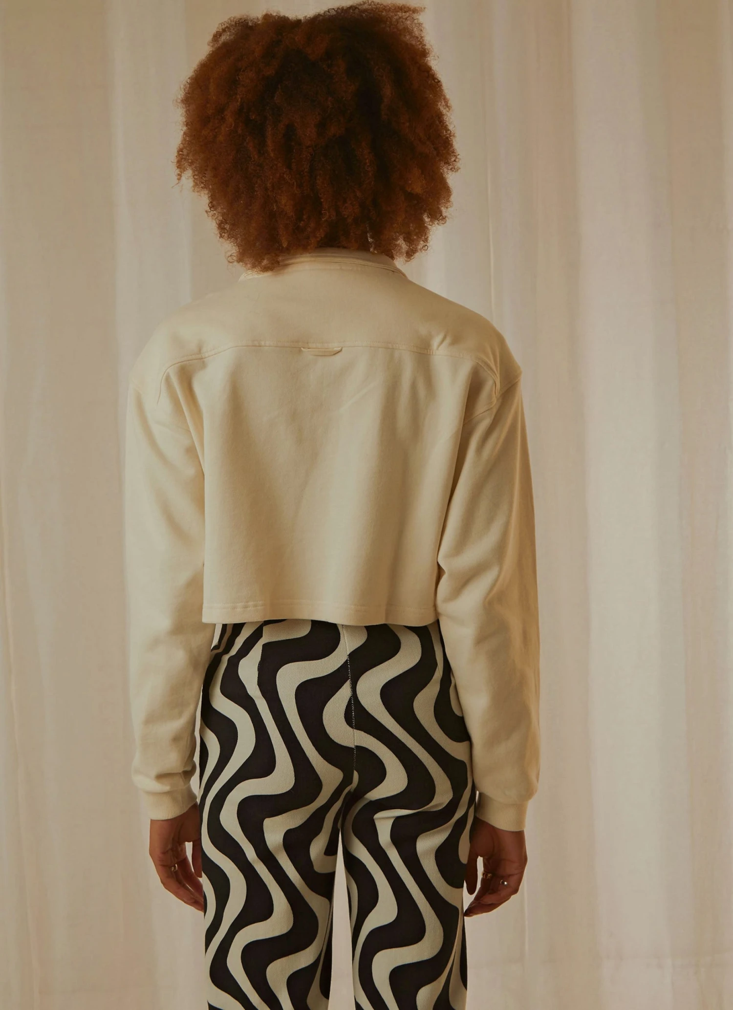 Lee Half Zip Crop - Vanilla 5 Lee Half Zip Crop - Vanilla