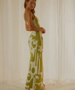 Peppermayo Exclusive New & Most Loved Cali Sweetheart Knit Maxi Dress - Lime Green Geo 11 Peppermayo Exclusive New & Most Loved Cali Sweetheart Knit Maxi Dress - Lime Green Geo