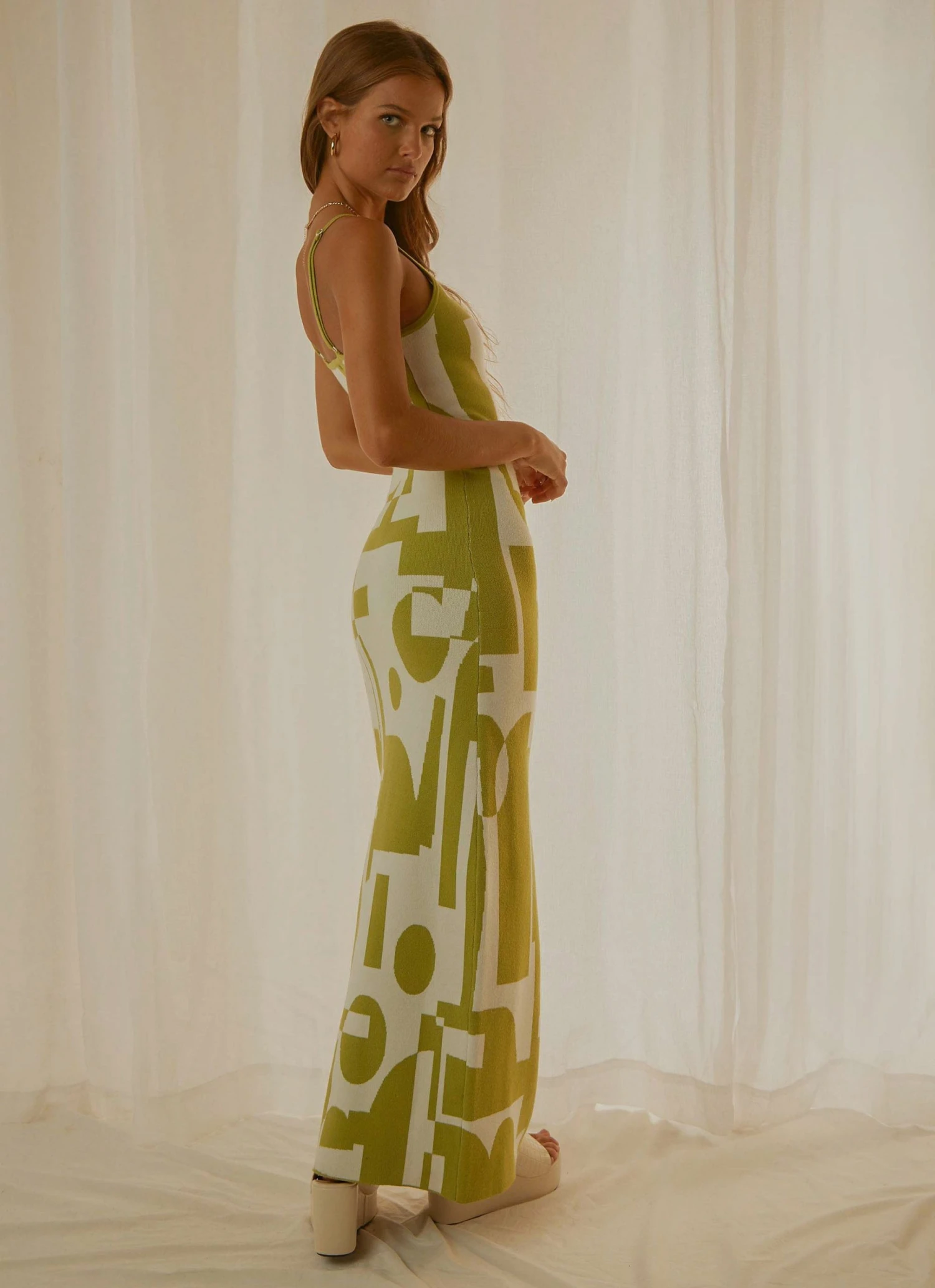 Peppermayo Exclusive New & Most Loved Cali Sweetheart Knit Maxi Dress - Lime Green Geo 6 Peppermayo Exclusive New & Most Loved Cali Sweetheart Knit Maxi Dress - Lime Green Geo