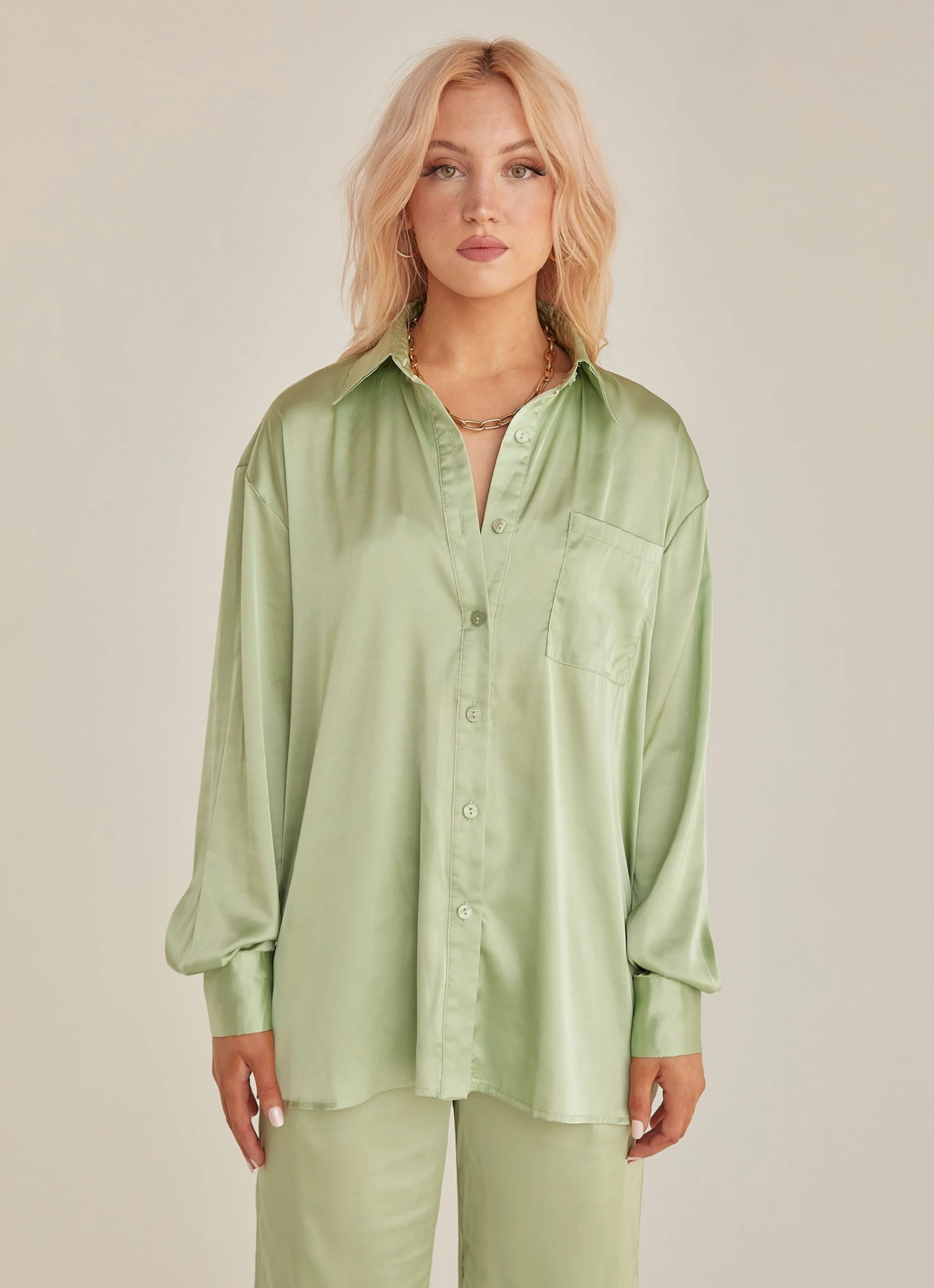 Riley Hubatka X Peppermayo New & Most Loved Shadow Tones Shirt - Sage 4 Riley Hubatka X Peppermayo New & Most Loved Shadow Tones Shirt - Sage