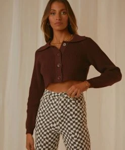 Peppermayo New & Most Loved Essena Knit Top - Choc Brown