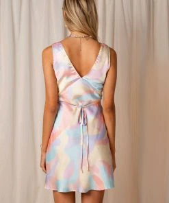 Peppermayo Exclusive Audrey Vintage Slip Dress - Pastel Wave