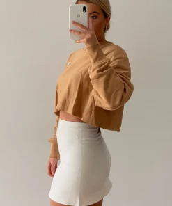 Peppermayo New Bottoms Motionless Knit Skirt - White