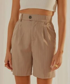 4th & Reckless New & Most Loved Sia Short - Grey Pinstripe 7 4th & Reckless New & Most Loved Sia Short - Grey Pinstripe