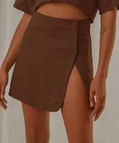 Peppermayo Exclusive New & Most Loved New York City Skirt - Choc Brown
