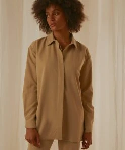 4th & Reckless Nessa Shirt - Beige New & Most Loved 7 4th & Reckless Nessa Shirt - Beige New & Most Loved