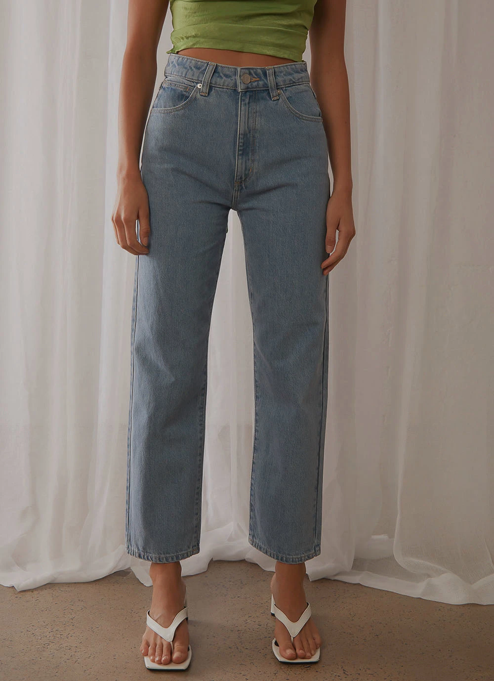 Abrand A Venice Straight Jeans - Waterfalls Blue 3 Abrand A Venice Straight Jeans - Waterfalls Blue