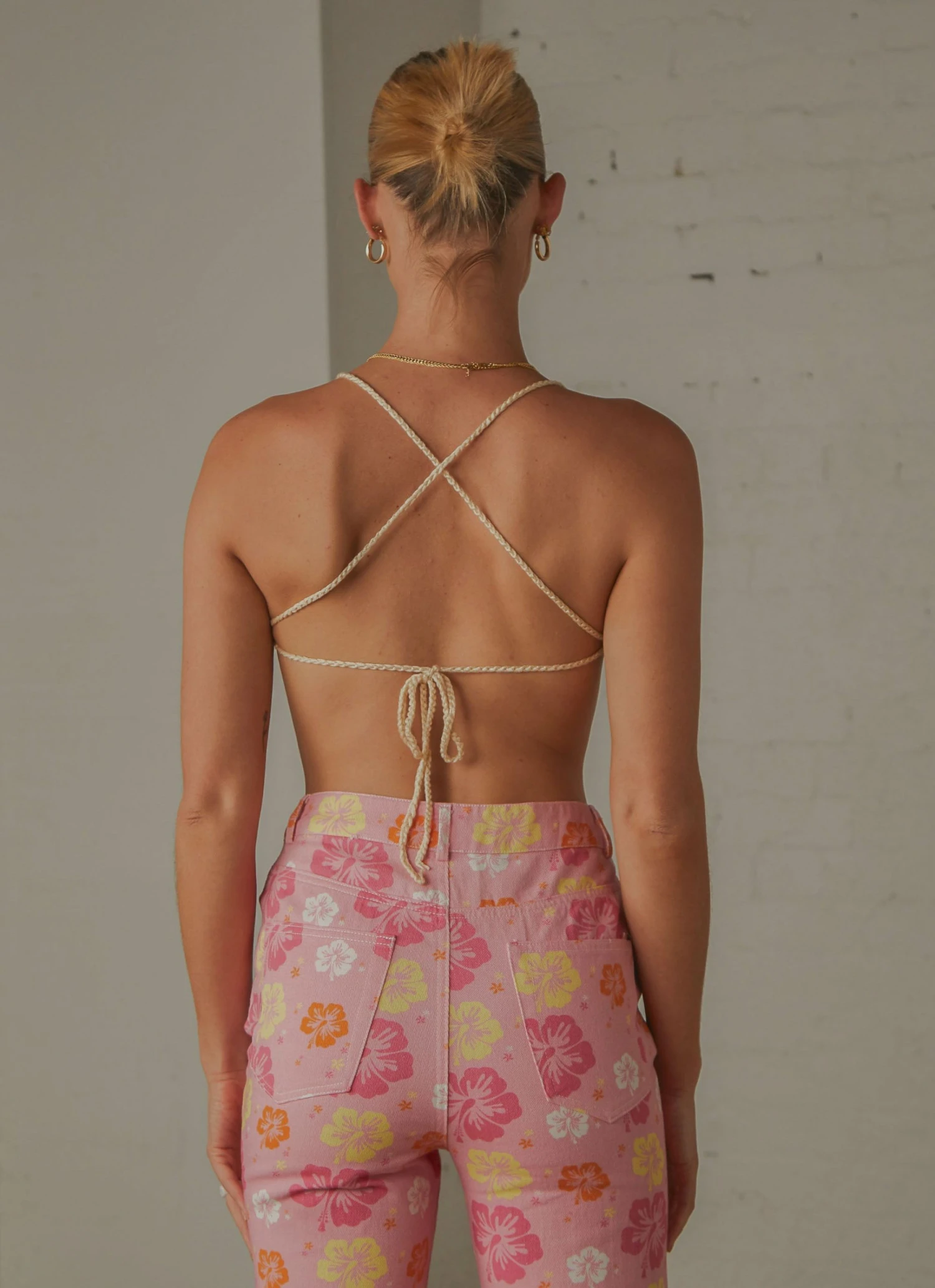 Peppermayo Exclusive Cancun Crochet Halter Top - Pink Orange 5 Peppermayo Exclusive Cancun Crochet Halter Top - Pink Orange