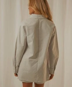 4th & Reckless New & Most Loved Heaton Shirt - Grey Stripe 9 4th & Reckless New & Most Loved Heaton Shirt - Grey Stripe