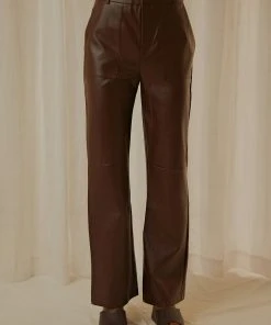 4th & Reckless Wilcox Trouser - Truffle PU 7 4th & Reckless Wilcox Trouser - Truffle PU