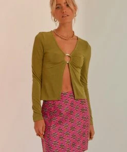 Peppermayo New & Most Loved Pamela Long Sleeve Top - Olive Green