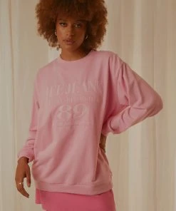 Lee Oversized Sweater - Prism Pink New & Most Loved
