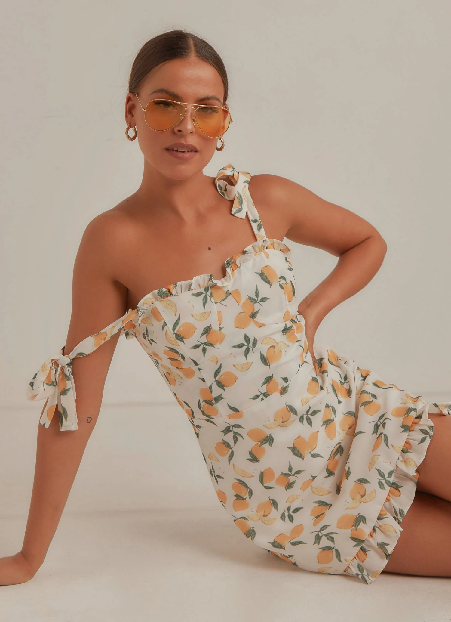 Peppermayo Italian Vineyard Mini Dress - Lemon 2 Peppermayo Italian Vineyard Mini Dress - Lemon