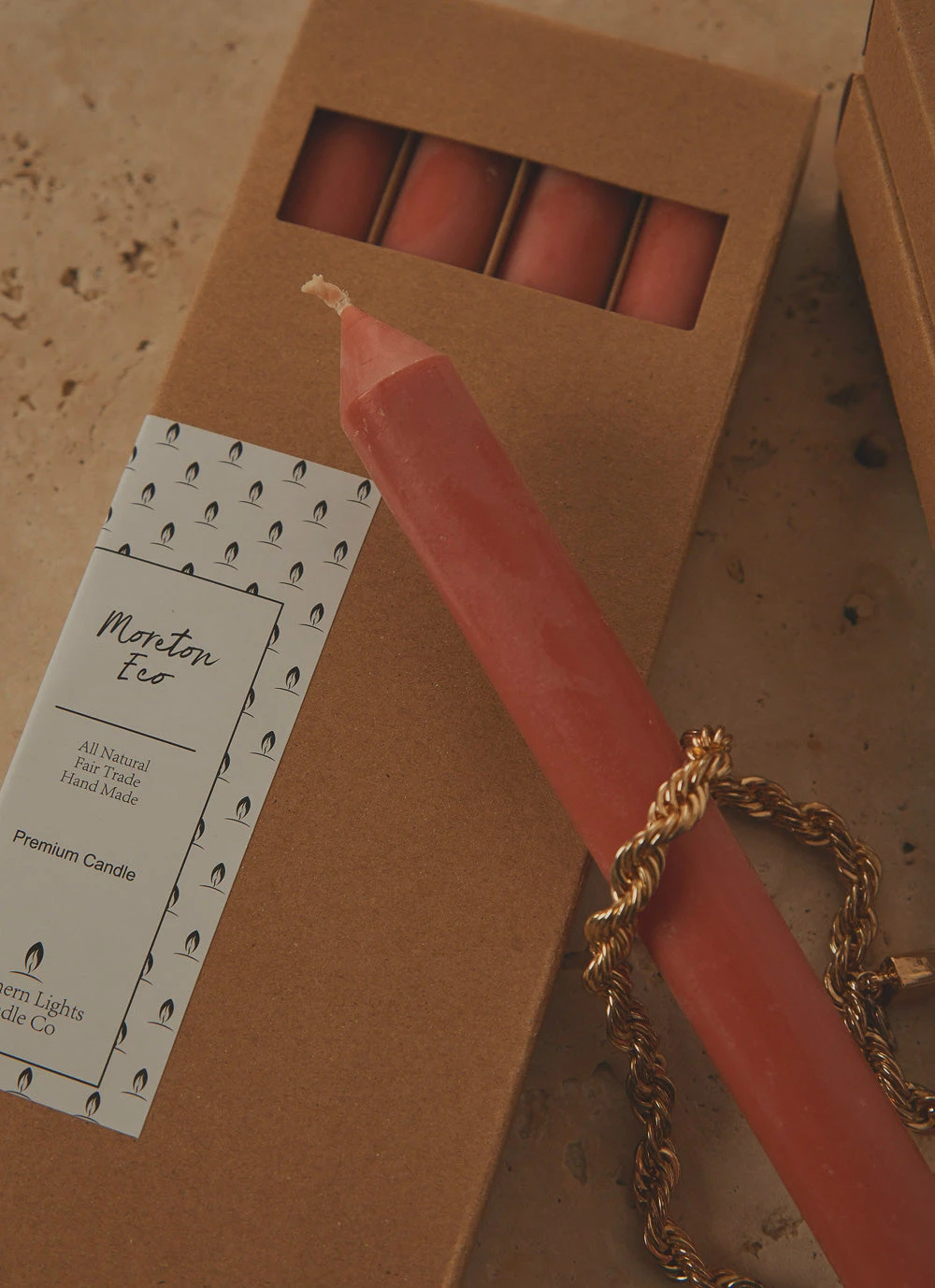 Candle Co Moreton Eco Dinner Candle 4 Pack - Baked Clay 3 Candle Co Moreton Eco Dinner Candle 4 Pack - Baked Clay