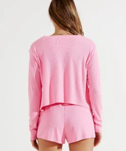 Peppermayo Seasonal White Rose Top - Pink