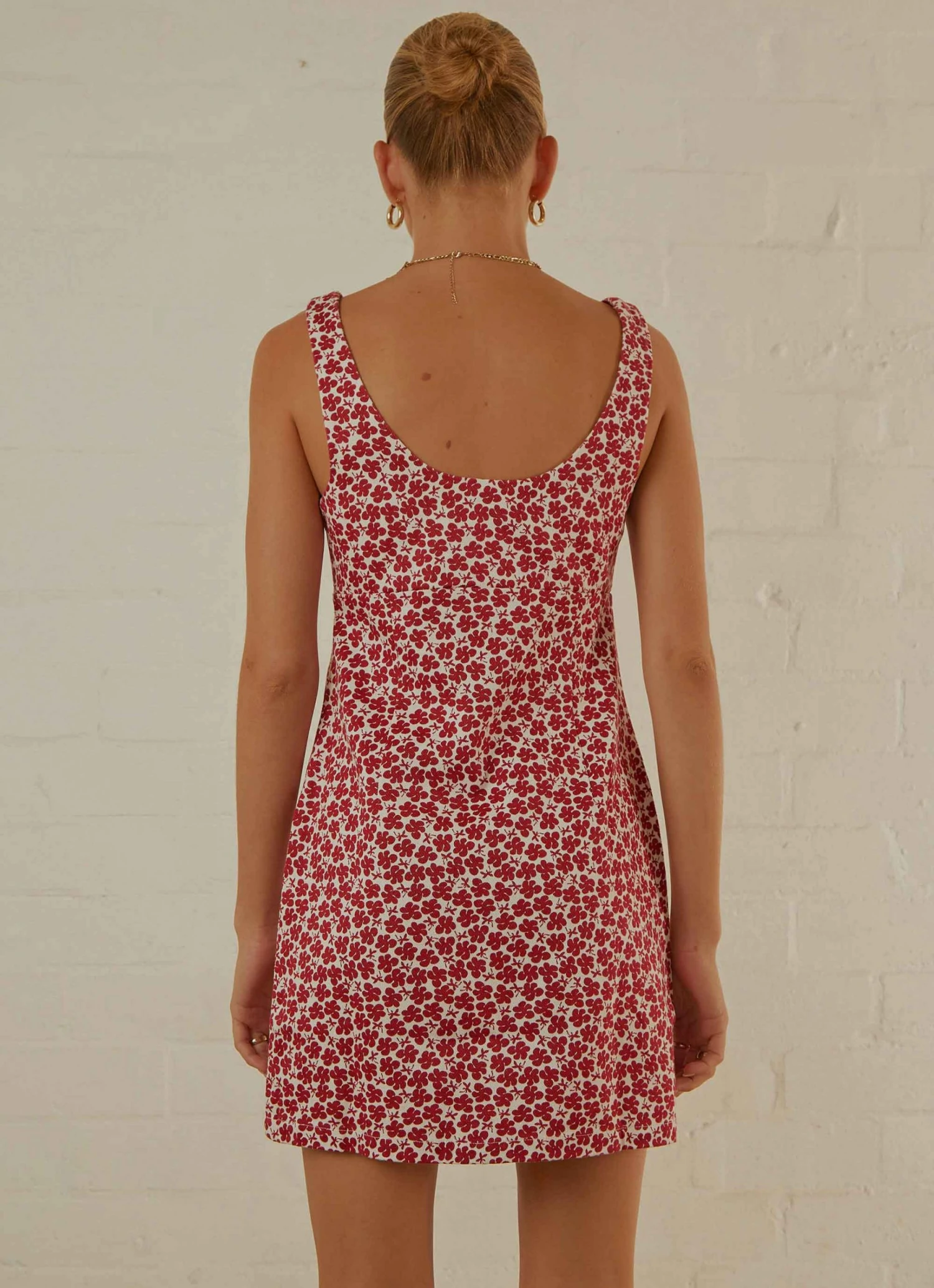 Afends Madeline Hemp Printed Mini Dress - Red New & Most Loved 5 Afends Madeline Hemp Printed Mini Dress - Red New & Most Loved