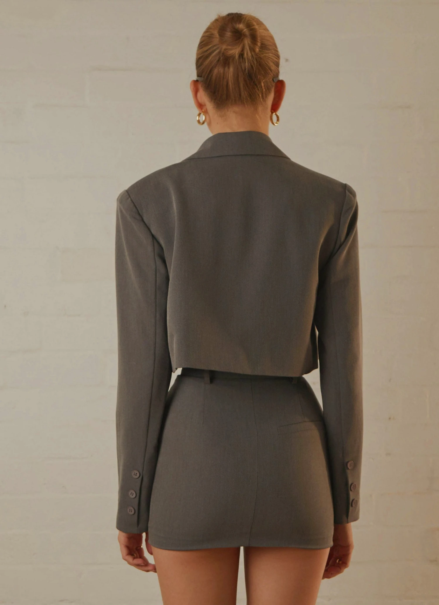 Peppermayo Exclusive Mariah Cropped Blazer - Charcoal 5 Peppermayo Exclusive Mariah Cropped Blazer - Charcoal