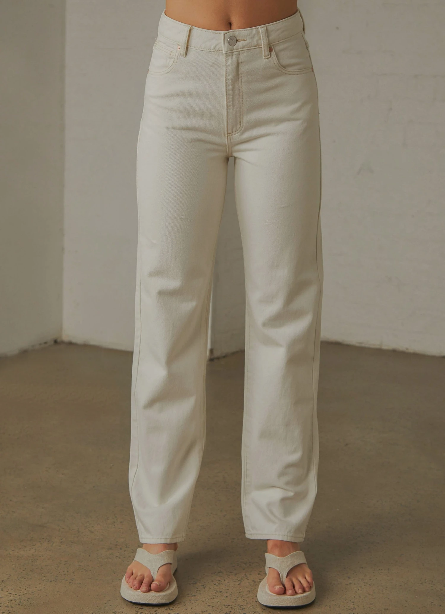 Abrand New & Most Loved A 94' High Straight Jean - Stone White 3 Abrand New & Most Loved A 94' High Straight Jean - Stone White