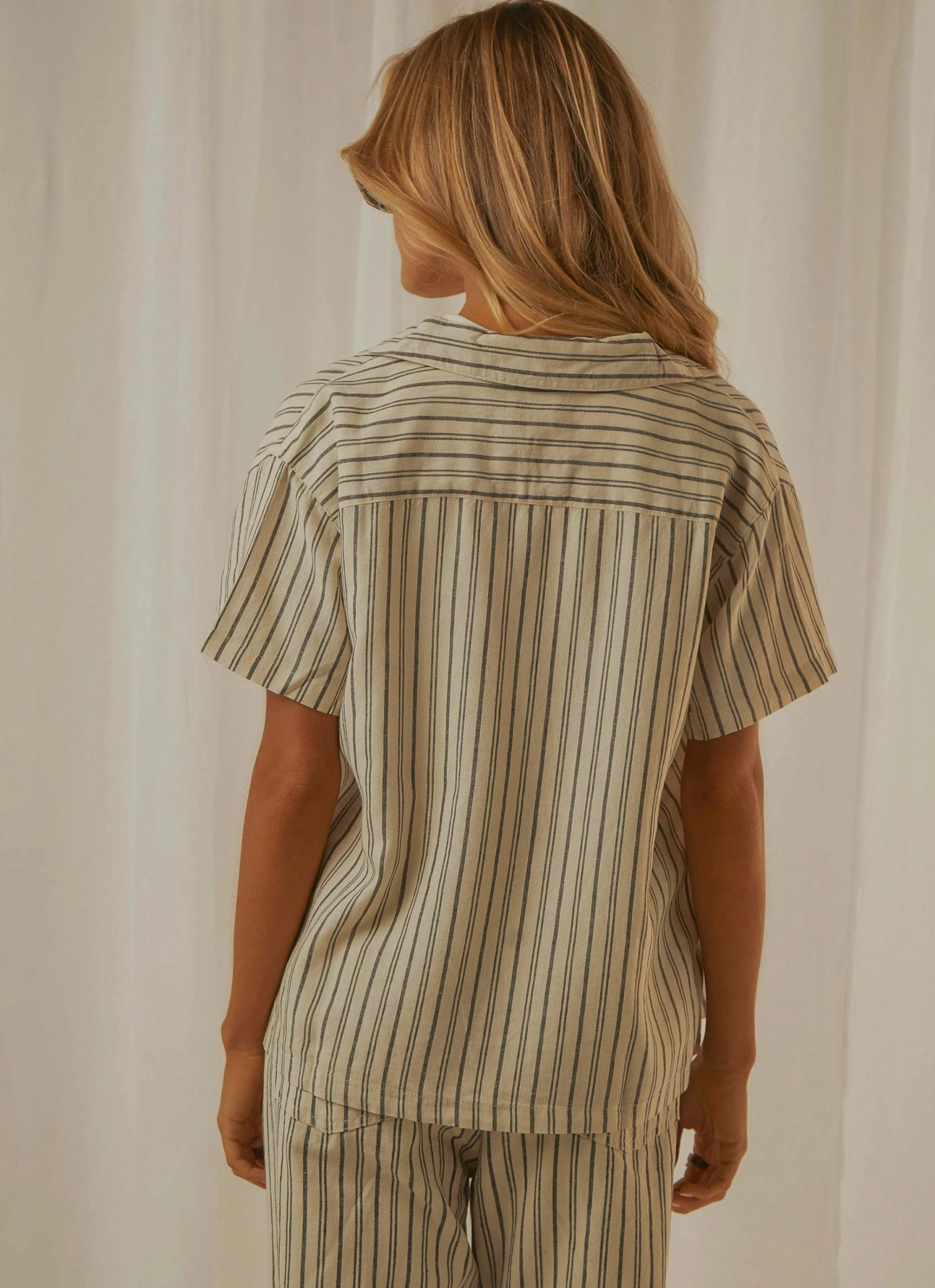 Afends Mood Hemp Stripe Short Sleeve Shirt - Cream New & Most Loved 5 Afends Mood Hemp Stripe Short Sleeve Shirt - Cream New & Most Loved