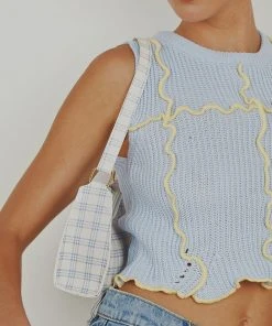 Peppermayo New & Most Loved Avalon Handbag - Blue Gingham