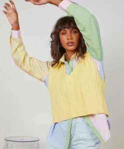 Peppermayo Over The Clouds Knit Vest - Yellow New & Most Loved