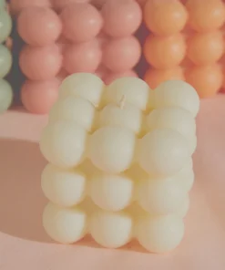 Manara Home Bubble Cube Candle - Cream New Accessories