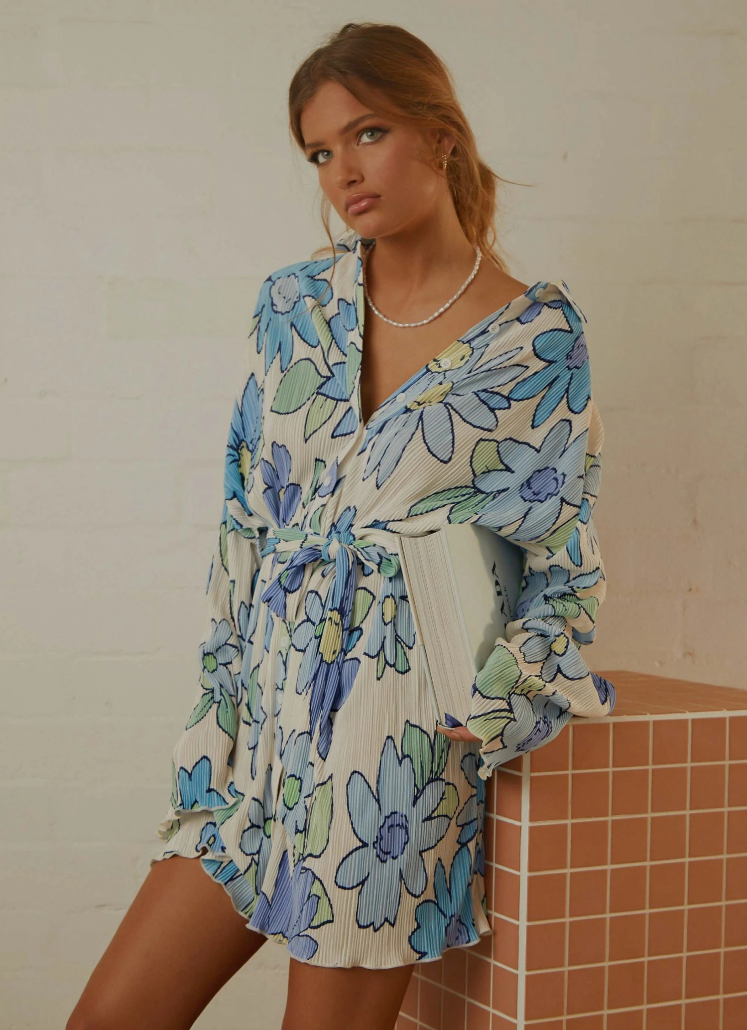 Peppermayo Exclusive New & Most Loved Soho Chic Shirt Dress - Blue Blossom 2 Peppermayo Exclusive New & Most Loved Soho Chic Shirt Dress - Blue Blossom