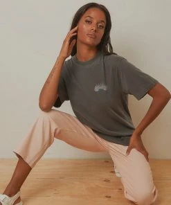 Afends Powerlines Retro Fit Tee - Stone Black