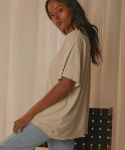 Afends Courtney Love Hemp Oversized Tee - Moonbeam 6 Afends Courtney Love Hemp Oversized Tee - Moonbeam