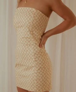 Peppermayo Exclusive New & Most Loved Elsa Tube Mini Dress - Neutral Check 8 Peppermayo Exclusive New & Most Loved Elsa Tube Mini Dress - Neutral Check