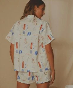 Peppermayo Exclusive New & Most Loved Rue Linen Shirt - Santorini