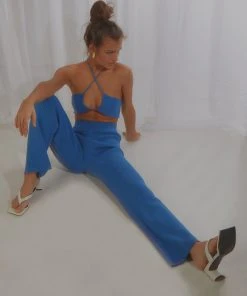 Peppermayo Exclusive Only Vice Knit Pants - Cobalt