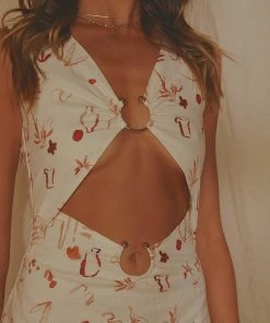 Peppermayo Exclusive Verve Linen Midi Dress - Safari New & Most Loved