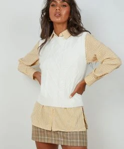 Peppermayo La Rebelion Knit Vest - Cream New & Most Loved