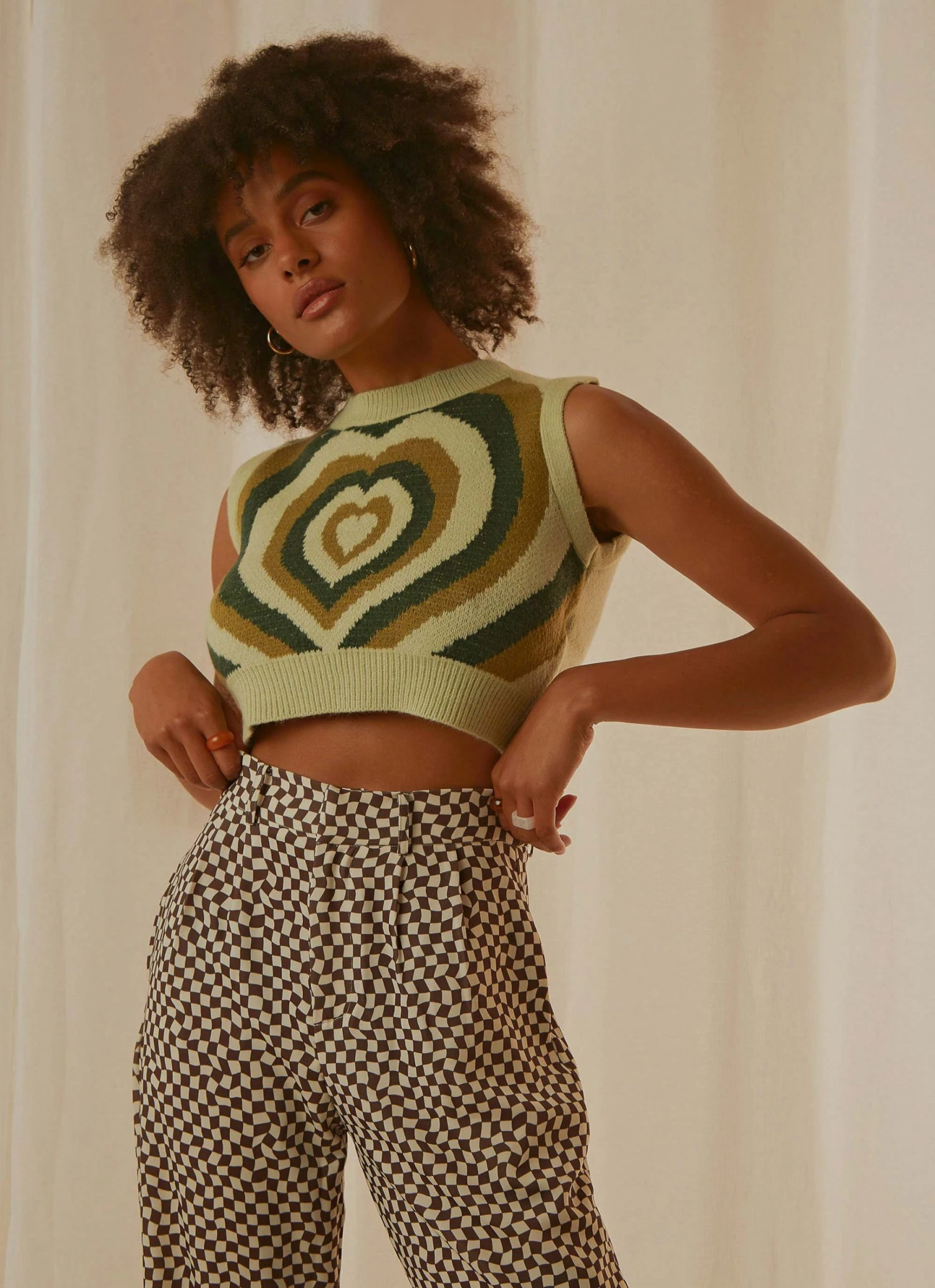 Peppermayo Main Thing Knit Top - Green Print New & Most Loved 2 Peppermayo Main Thing Knit Top - Green Print New & Most Loved