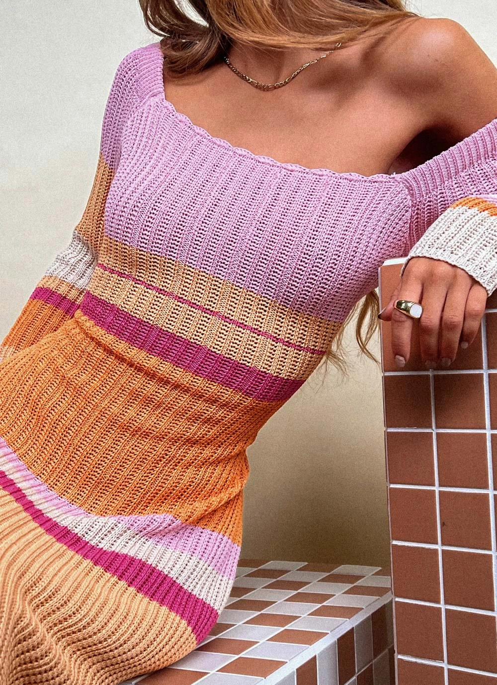 Peppermayo Exclusive Love Ride Crochet Maxi Dress - Sunset Stripe - Pre-Order New & Most Loved 4 Peppermayo Exclusive Love Ride Crochet Maxi Dress - Sunset Stripe - Pre-Order New & Most Loved