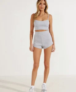 Peppermayo National Track Crop Top - Grey