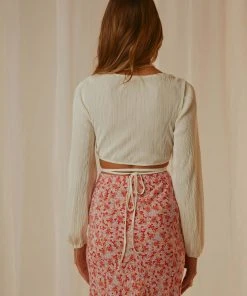 Peppermayo Exclusive Malibu Dreaming Wrap Top - Ivory New & Most Loved 9 Peppermayo Exclusive Malibu Dreaming Wrap Top - Ivory New & Most Loved